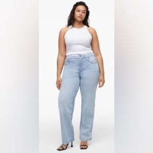 NWT Good American X Zara 90’s Relaxed Fit Jeans